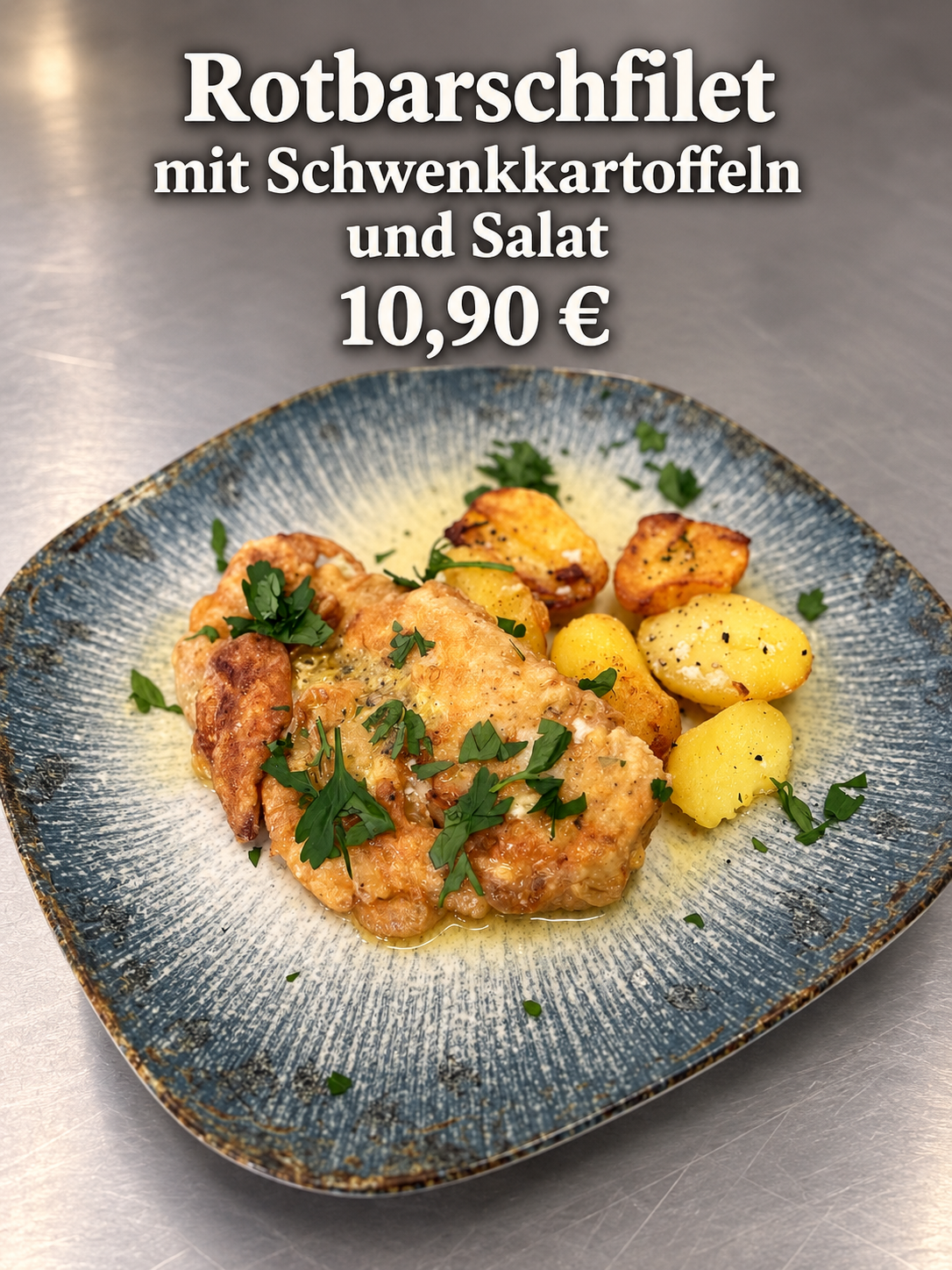 Rotbarschfilet mit Schwenkkartoffeln